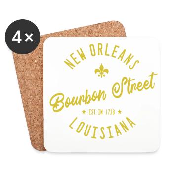 New Orleans Bourbon Street Jazz - Untersetzer (4er-Set) - Weiß - Vorne