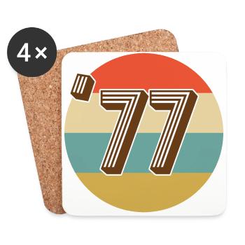 1977 vintage vintage - Coasters (set of 4) - white - Front