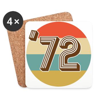 1972 vintage vintage - Coasters (set of 4) - white - Front