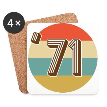 1971 vintage vintage - Coasters (set of 4) - white - Front