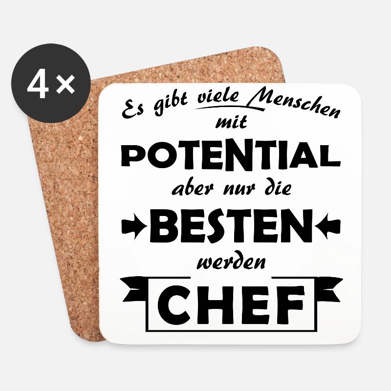 Chef - Untersetzer (4er-Set) - Weiß
