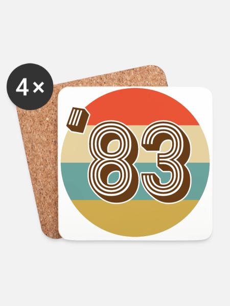 1983 Vintage Jahrgang - Untersetzer (4er-Set) - Weiß