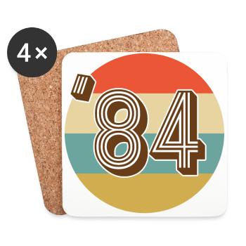 1984 Vintage Vintage - Coasters (set of 4) - white - Front
