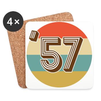 1957 Vintage Vintage - Coasters (set of 4) - white - Front
