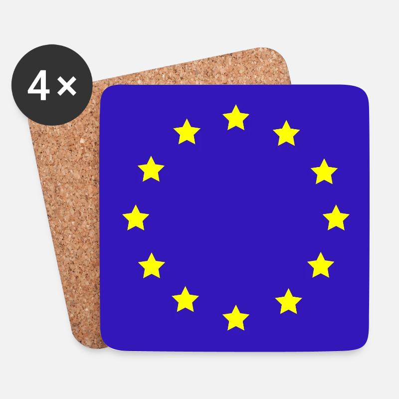Die Flagge der EU - Untersetzer (4er-Set) - Weiß