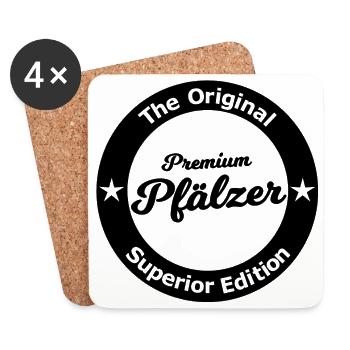 Der Super Pfälzer - Untersetzer (4er-Set) - Weiß - Vorne