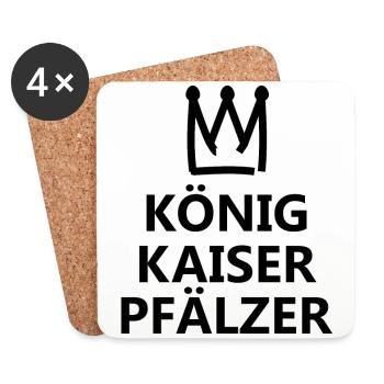 Pfälzer König - Untersetzer (4er-Set) - Weiß - Vorne