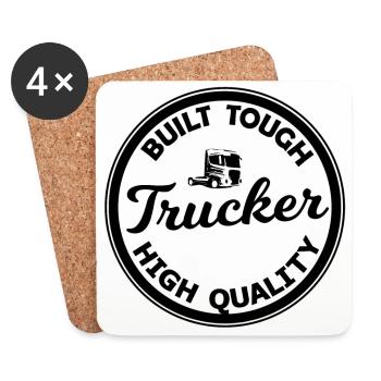 Quality Trucker - Untersetzer (4er-Set) - Weiß - Vorne