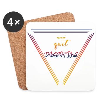 Never Stop Dreaming - Coasters (set of 4) - white - Front