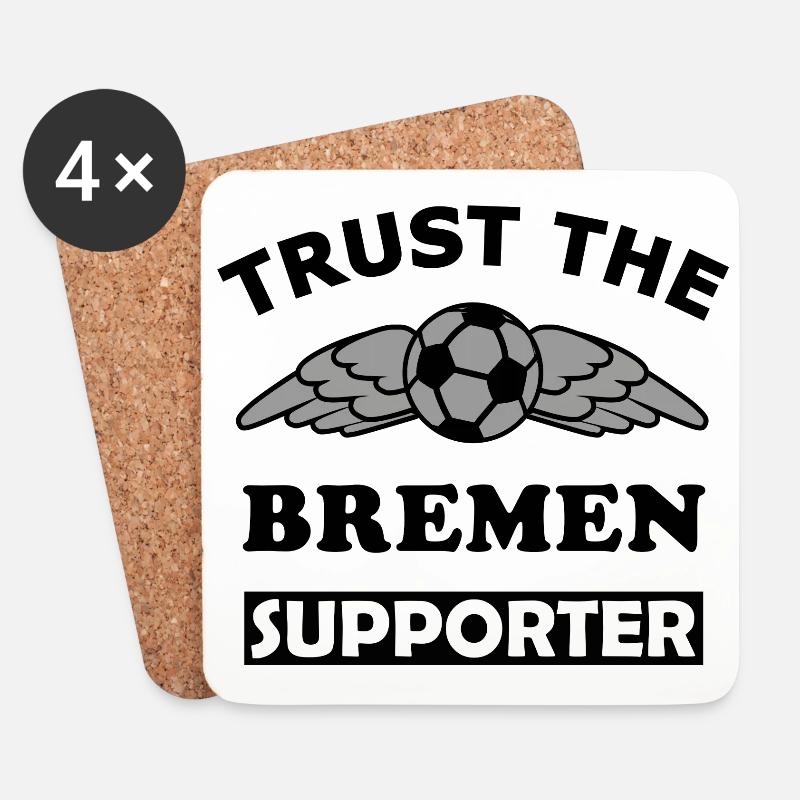 Der Bremen Unterstützer - Untersetzer (4er-Set) - Weiß