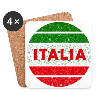 Italien Fans - Untersetzer (4er-Set) - Weiß - Vorne