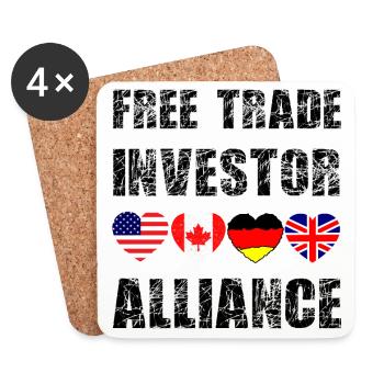 Free trade - Coasters (set of 4) - white - Front