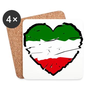 Heart of Italy - Coasters (set of 4) - white - Front