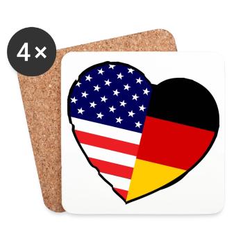 Amerikaliebe - Untersetzer (4er-Set) - Weiß - Vorne