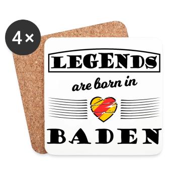 Legenden aus Baden - Untersetzer (4er-Set) - Weiß - Vorne