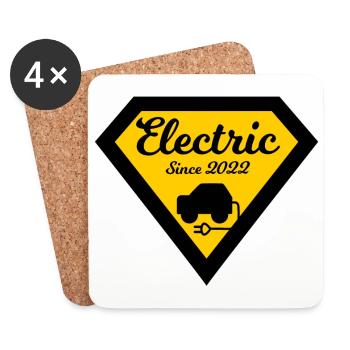 Electric vehicles - Coasters (set of 4) - white - Front