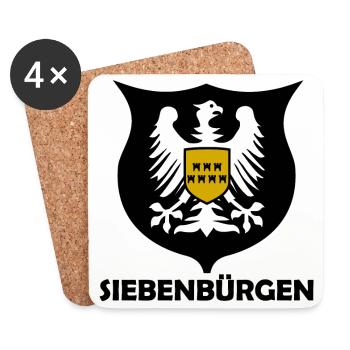 Siebenbürgen Adler - Untersetzer (4er-Set) - Weiß - Vorne