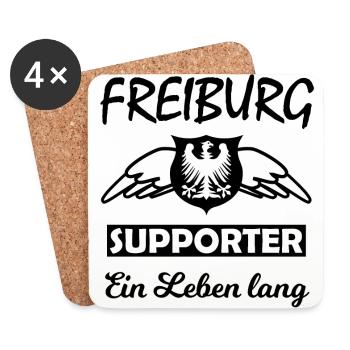 Freiburg Unterstützer - Untersetzer (4er-Set) - Weiß - Vorne