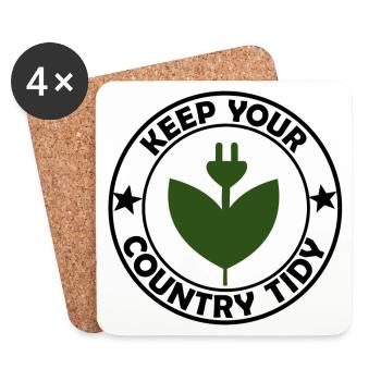 Environment Love - Coasters (set of 4) - white - Front
