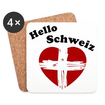 Auswanderer Schweiz - Untersetzer (4er-Set) - Weiß - Vorne