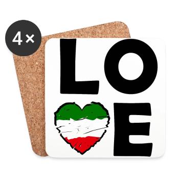 Love of Italy - Coasters (set of 4) - white - Front