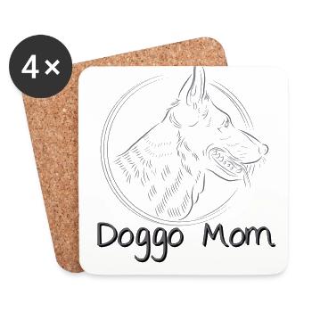 Doggo Mom - Untersetzer (4er-Set) - Weiß - Vorne