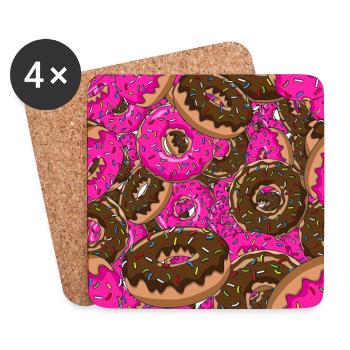 Donuts Explosion - Coasters (set of 4) - white - Front
