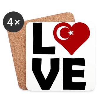 Turkish Love - Coasters (set of 4) - white - Front