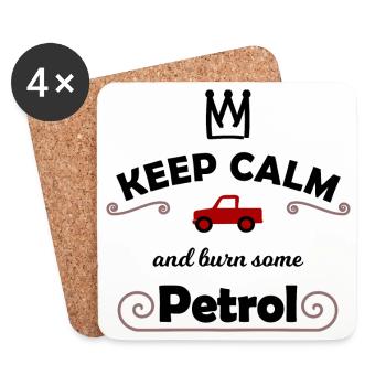 Displacement and petrol - Coasters (set of 4) - white - Front