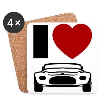 Car love - Coasters (set of 4) - white - Front