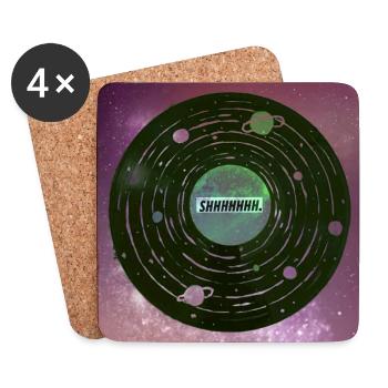 Music in the space - Coasters (set of 4) - white - Front