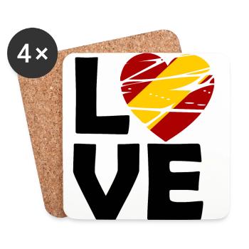 Spanische Liebe - Untersetzer (4er-Set) - Weiß - Vorne