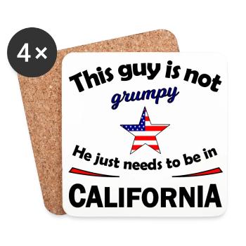 Le voyage en Californie - Dessous de verre (lot de 4) - blanc - Devant