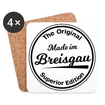 Fabriqué à Breisgau - Dessous de verre (lot de 4) - blanc - Devant