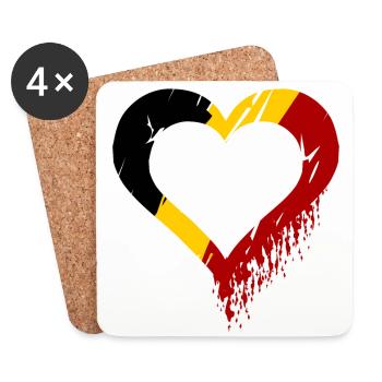 The Love of Belgium - Coasters (set of 4) - white - Front