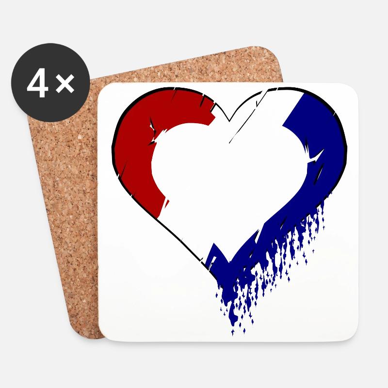 Holländische Liebe - Untersetzer (4er-Set) - Weiß