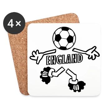 Der England Spieler - Untersetzer (4er-Set) - Weiß - Vorne
