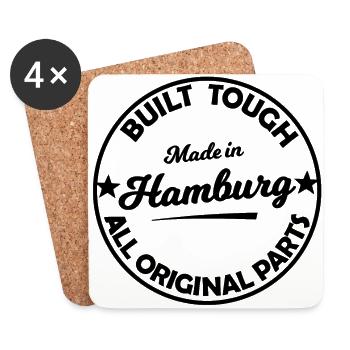 From Hamburg - Coasters (set of 4) - white - Front