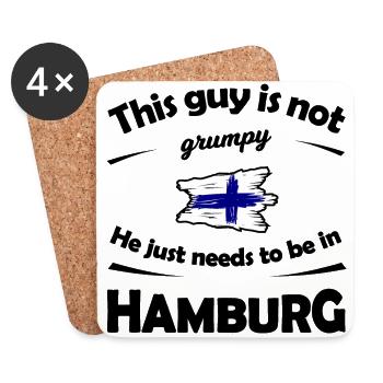 Made in Hamburg - Untersetzer (4er-Set) - Weiß - Vorne