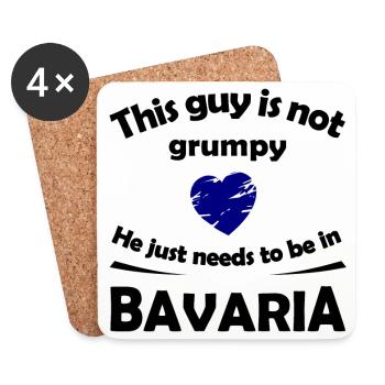 Finally in Bavaria - Coasters (set of 4) - white - Front