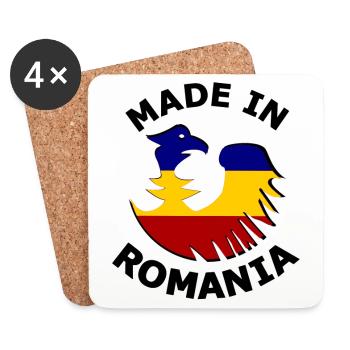 Hergestellt in Rumänien - Untersetzer (4er-Set) - Weiß - Vorne