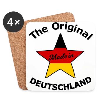 Meine Heimat Deutschland - Untersetzer (4er-Set) - Weiß - Vorne