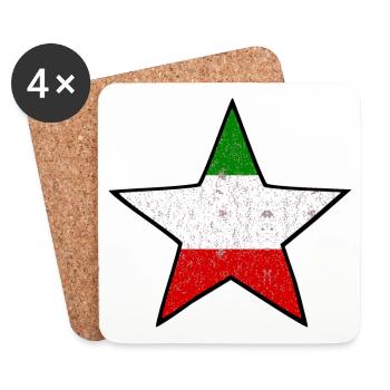 Stern Italiens - Untersetzer (4er-Set) - Weiß - Vorne