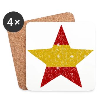 Die spanischen Sterne - Untersetzer (4er-Set) - Weiß - Vorne