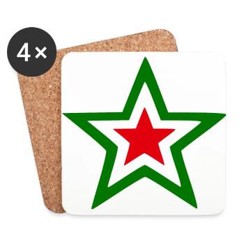 Star from Italy - Coasters (set of 4) - white - Front