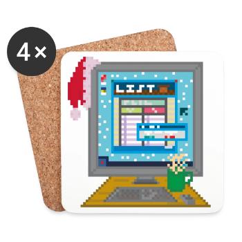 LA LISTE - Dessous de verre (lot de 4) - blanc - Devant