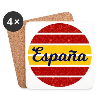 Die spanischen Fans - Untersetzer (4er-Set) - Weiß - Vorne