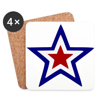 Star of France - Coasters (set of 4) - white - Front