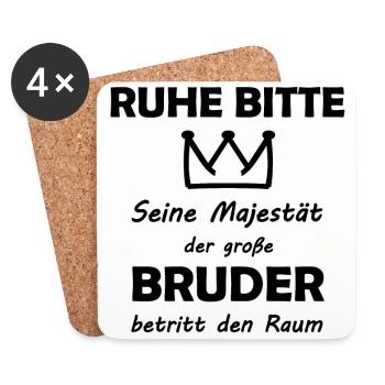 Der große Bruder - Untersetzer (4er-Set) - Weiß - Vorne