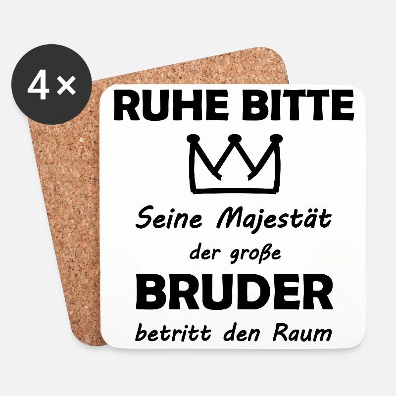 Der große Bruder - Untersetzer (4er-Set) - Weiß